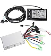 GOTOTOP Brushless Motor Controller, Electric Bicycles Motor Controller with Waterproof LCD Displa...