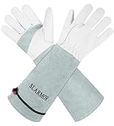 SLARMOR Long-Gardening-Gloves Women/Men-Thorn proof Rose Pruning Heavy Duty Gauntlet-M