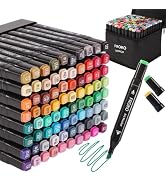 FROKO Upgraded version Alcohol Markers, 100 Colors Dual Tip Art Marker, Drawing Markers