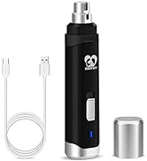 Casfuy Dog Nail Grinder Upgraded - Professional 2-Speed Electric Rechargeable Pet Nail Trimmer Pa...