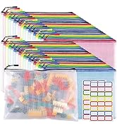 36pcs Large A4 Mesh Zipper Pouch File Bags YOPCDJ Reusable Zippered Pouches for Organizing Classr...