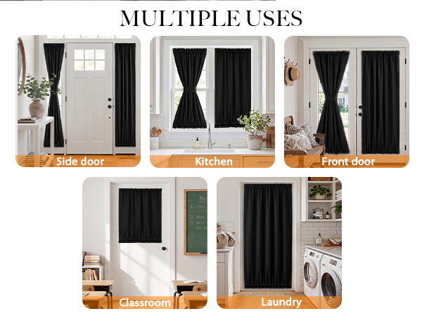 french door curtain