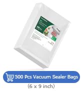 Bonsenkitchen Precut Vacuum Food Sealer Bags 100 Pint 6" x 10", BPA Free, Commercial Grade Textur...