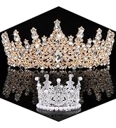 DiyJibb Tiaras and Crowns for Women - 2Pack Gold and Silver Crown,Queen and Princess Crowns,Gifts...