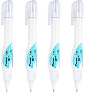 Correction Pen White Out Liquid Pen Multi-Purpose Whiteout with Metal Tip – For School, Office & ...