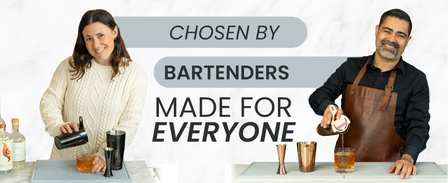 All our bar accessories for bartenders are made of durable stainless steel 304 made for everyone