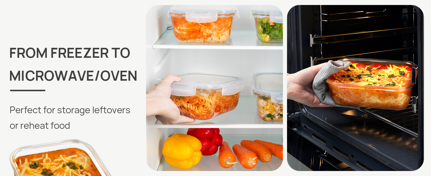 Large Glass Storage Containers with Lids