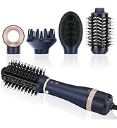 Hair Dryer Brush Set, IG INGLAM 4 in 1 Blowout Brush, Negative Ion Detachable Hair Dryer & Styler...
