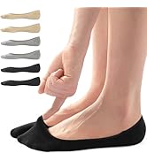 Sofier No Show Socks Womens, 6 Pairs Ultra Low Cut Non Slip Footies, Cotton Invisible Liner for F...