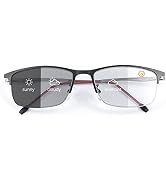 Vepiant Transition Photochromic Multifocus Spring Hinge Progressive Reading Glasses Anti Blue Lig...