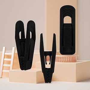 Black velvet clips