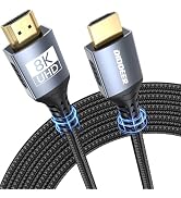 DIOOEER 8K Long HDMI Cable 25 FT, 48Gbps Ultra High Speed HDMI 2.1 Cable Braided Cord, 8K@60Hz 4K...