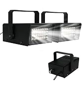 2Pack 32 LED Mini Strobe Light White Color with 32 Super Bright LED Bulbs for Halloween,Adjustabl...