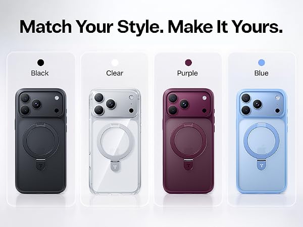 TORRAS magnetic stand phone case in multiple colors for everyday style.