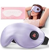 LitBear Heated Eye Mask, Silk Cordless Warm Eye Compress for Dry Eyes, Light Blocking Heat Eye Ma...
