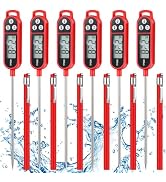 Copkim 6 Pcs Meat Thermometer Food Thermometer with Probe Water Liquid Instant Read Digital Therm...