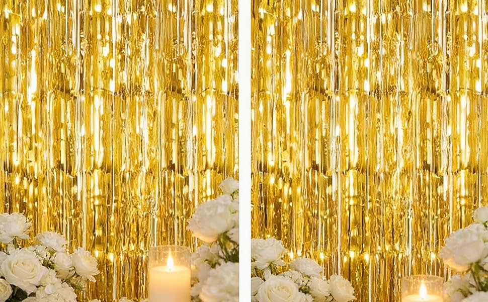 Gold Foil Fringe Curtain
