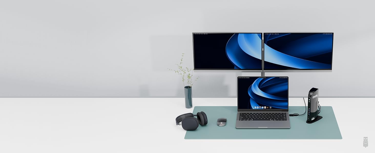 dual hdmi docking station enables crystal-clear dual displays ideal for presentations multitasking