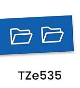 Brother Genuine P-touch TZe535 Label Tape in cardboard pack: White on Blue 12mm