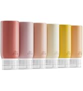 6 Pack Travel Bottles for Toiletries - TSA Approved 3oz Leakproof Travel Size Containers, BPA Fre...
