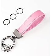 Turcee Leather Car Keychain,Creative Personality Leather Key Fob Replacement,Car Accessories Univ...
