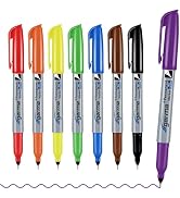 Ultra Fine Point Permanent Marker Bulk, 8 Assorted Colors 0.4mm Fine Tip Permanent Markers set,Th...
