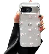 EYZUTAK Case for Google Pixel 9/9 Pro/10/10 Pro, Bling Glitter 3D Bowknot Phone Case Cute Sparkly...