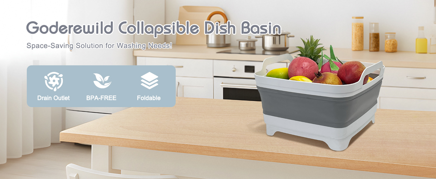 Goderewild Versatile Collapsible Wash Basin/Dish tub