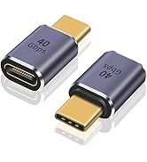 Poyiccot USB C Extender Adapter 40Gbps, 2Pack USB C Male to Female Extension Adapter 8K@60Hz, USB...