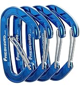 FresKaro 15kn Heavy Duty Wiregate Carabiners - for Camping Hiking or Hammocks - Aluminium Caribea...