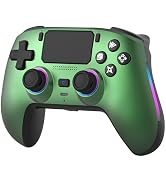 Akalyptra Cool RGB Light Wireless Controller for PS-5/PC, Gaming Controller with 2 Back Buttons S...