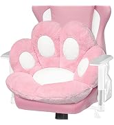 ELFJOY Cat Paw Cushion Comfy Plush Chair Cushions for Office Computer Gaming Chairs Soft Cute Flo...