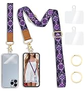 Yonlevres Phone Lanyard Crossbody Strap, Boho Bohemian Cell Phone Lanyards for around the Neck Wr...