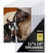 HYARUAT 11x14 Toploader - Durable Clear PVC Sheet Protectors, Semi Rigid Plastic Sleeves as Frame...