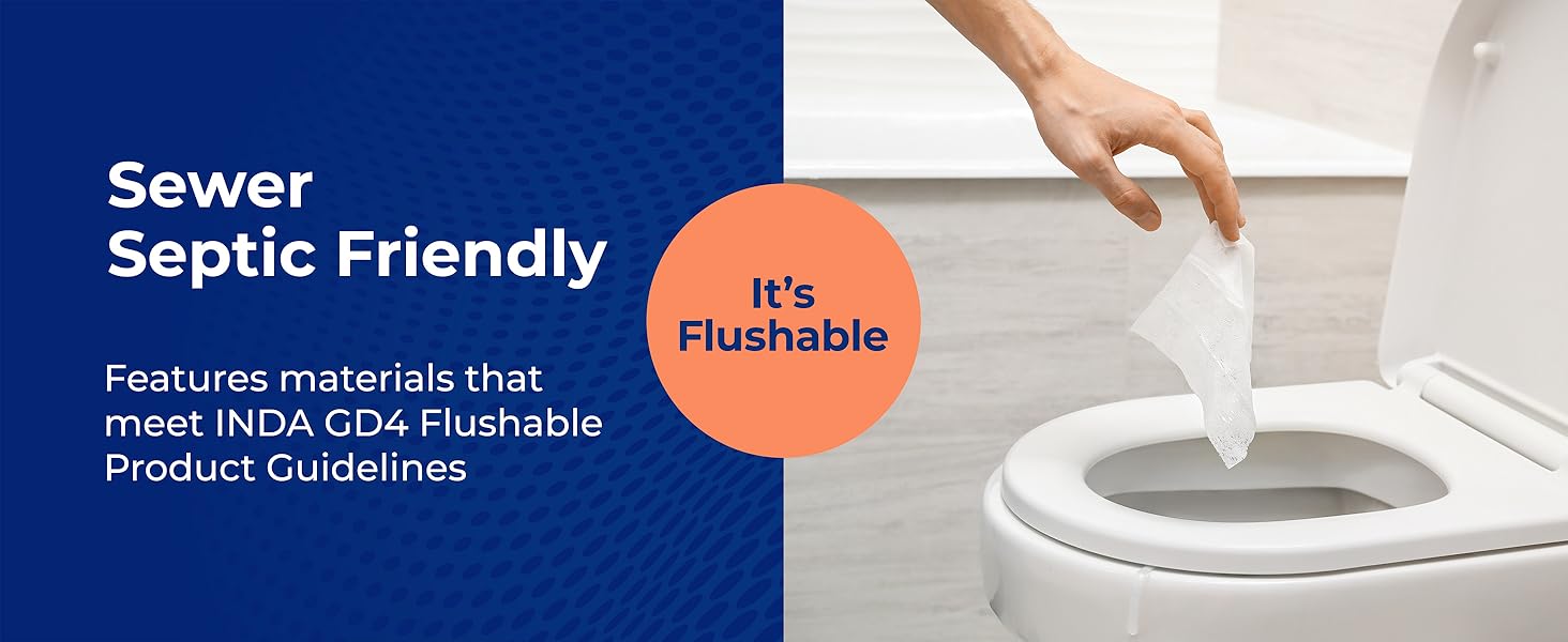 Flushable wipes