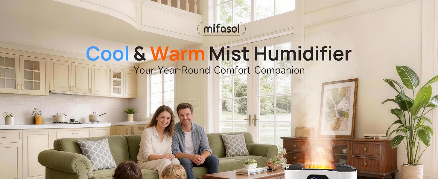 Mifasol Humidifier Large Room Warm and Cool Mist