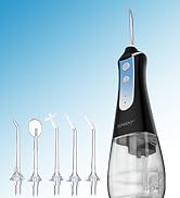 Water Dental Flosser Cordless for Teeth Cleaning 300ML Dental Oral Irrigator 3 Modes 5 Tips