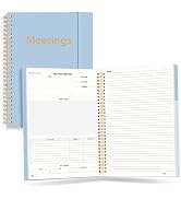 SUNEE Half Meeting Half Note 7"x10" Notebook for Work – 160 Pages, B5 Size Project Planner for Wo...