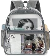 GYEUKHAM Clear Backpack, Heavy Duty PVC Transparent Backpack for Adult Men Kids Girls, Clear Back...