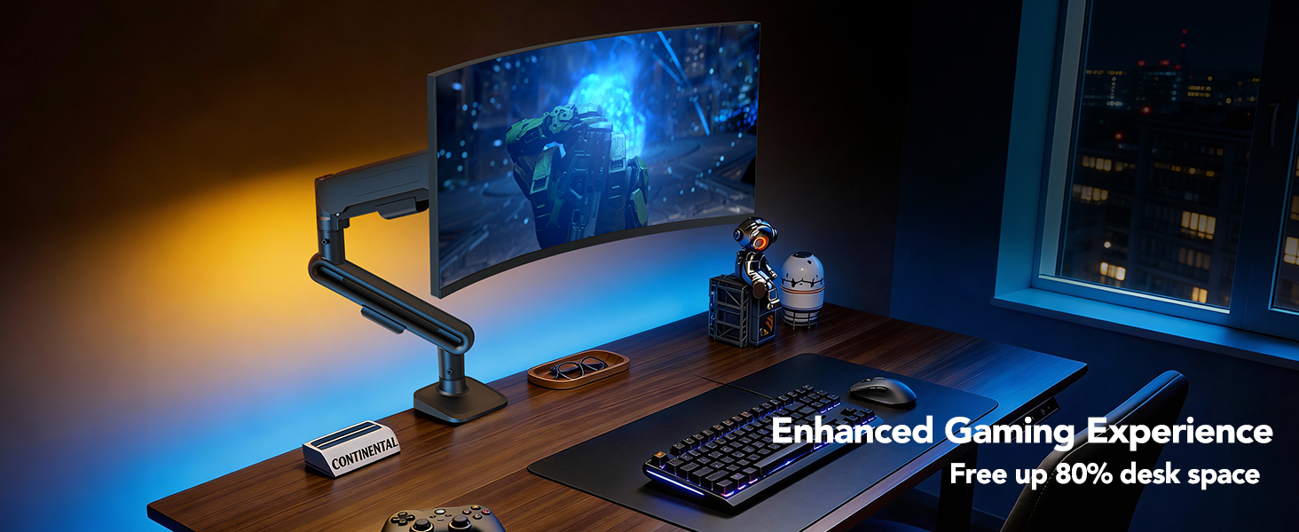 Gaming monitor arm