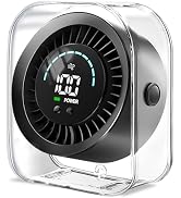 duludulu Desk Fan Small Quiet, Rechargeable USB Table Fan with Turbo Airflow, 100 Speeds LED Disp...