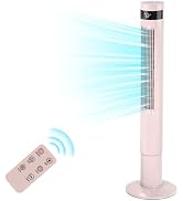 Antarctic Star Tower Fan Portable Electric Oscillating Fan (43 inch, Pink) | Quiet Cooling Remote...