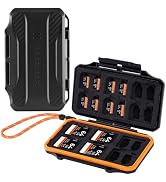 K&F Concept 36 Slots SD Micro SD Memory Card Case, Water-Resistant SD Card Holder, Anti-Shock Car...
