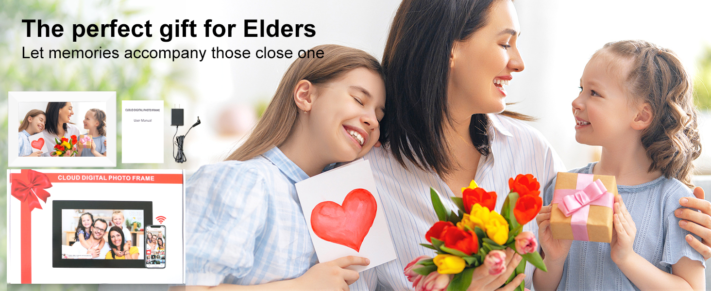 friends and family can enjoy your wonderful moments within seconds on Frameo WIFI frame.