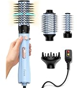 Farery Rotating Hot Air Brush Set 1000W — 4 in 1 Volumizer & Styling Finisher, Blow Dryer Brush w...