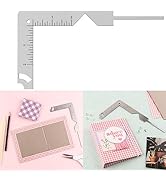 CYFUN DESIGN 5-in-1 Book Cover Guide to Create Sturdy Chipboard Covers,Bookbinding Ruler,Stainles...