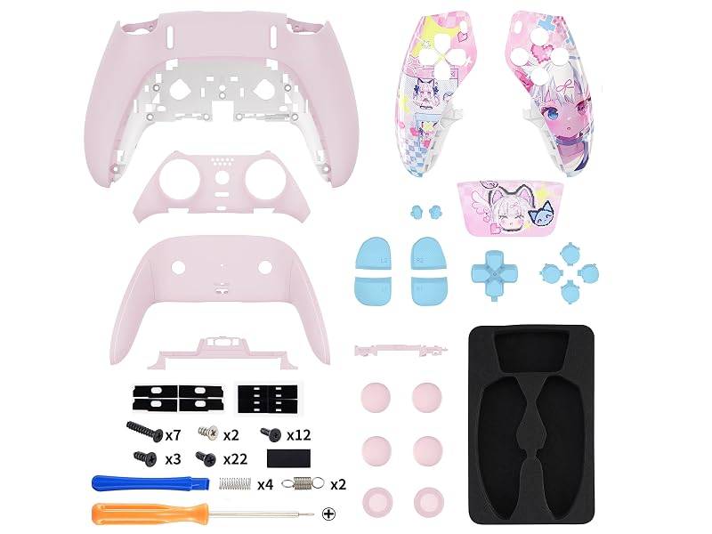 eXtremeRate Full Set Shell Buttons Touchpad Cover for PS5 Edge Controller Replacement Shell Plates