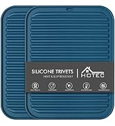 HOTEC Silicone Trivets for Hot pots and Pans, Heat Resistant for Kitchen Counter Dish Drying Mat,...