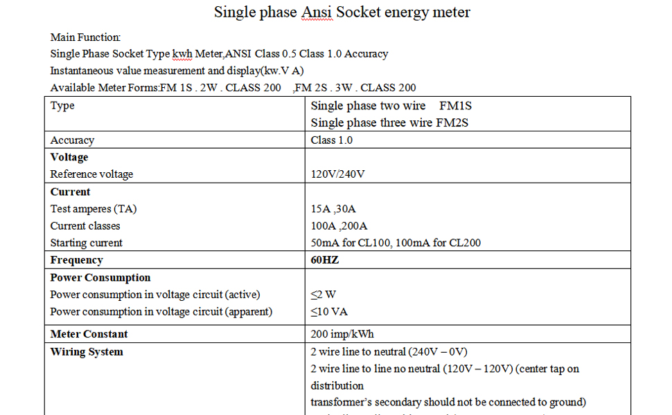 240 V 2-Wire Digital KWH Meter