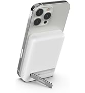 Belkin BoostCharge Wireless Power Bank 5K w/MagSafe Compatible 7.5W Charging, Built-in Pop-up Kic...